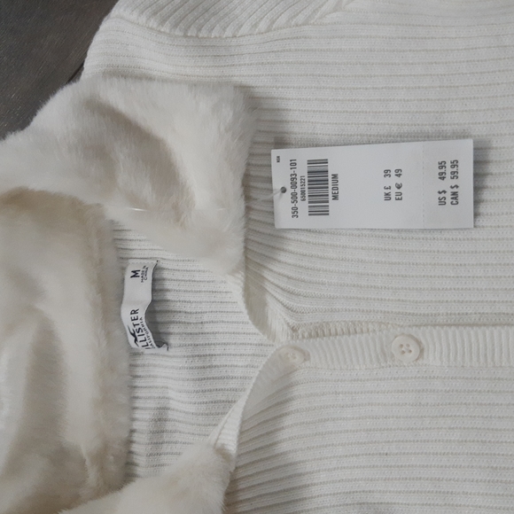 Hollister White Longsleeve Ribbed - Picture 2 of 3